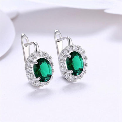 Big Zircon White Glamorous Female Earrings Valentine's Day Gift - HEPSIBAH SHOP