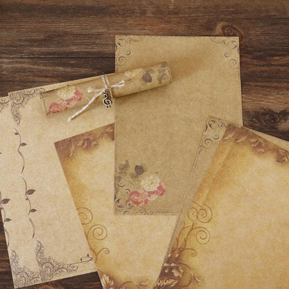 Vintage Kraft Paper Envelope Set With Hemp Rope Pendant - HEPSIBAH SHOP