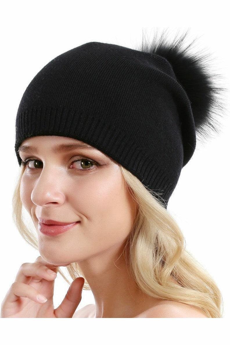 Fur Pompom Hats - HEPSIBAH SHOP