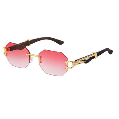 Retro Faux Wood Leopard Leg Sunglasses - HEPSIBAH SHOP