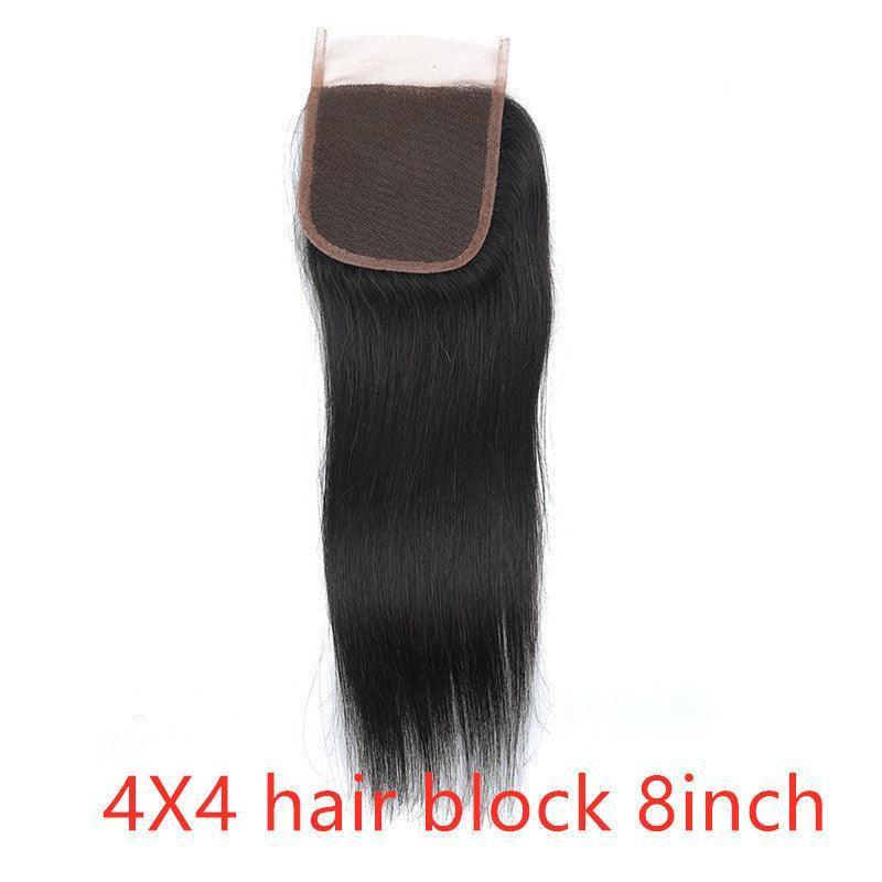 Real human hair straight wave human hair hair curtain natural color wig hair extension - HEPSIBAH SHOP