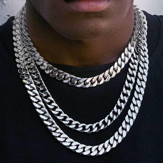 Stainless Steel Four Sides Cuban Chain - HEPSIBAH SHOP