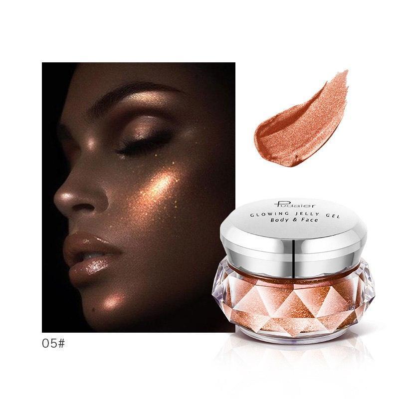 Face Highlighter Jelly Gel Mermaid Eyeshadow Glow Body Glitte - HEPSIBAH SHOP