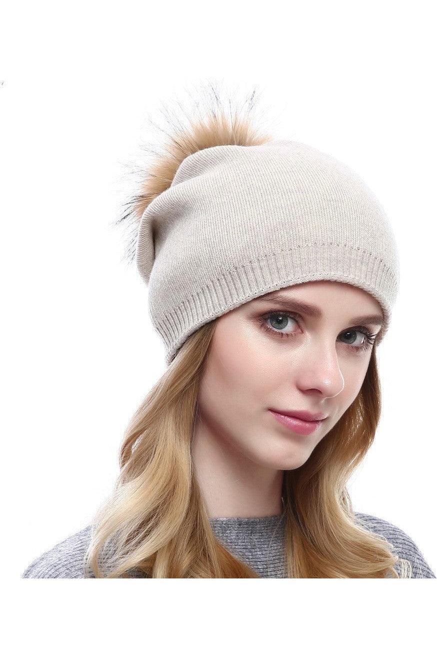 Fur Pompom Hats - HEPSIBAH SHOP