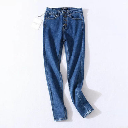 Four button high-rise jeans - HEPSIBAH SHOP