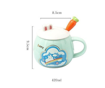 Korean Cartoon Creative Radish Rabbit Mugs