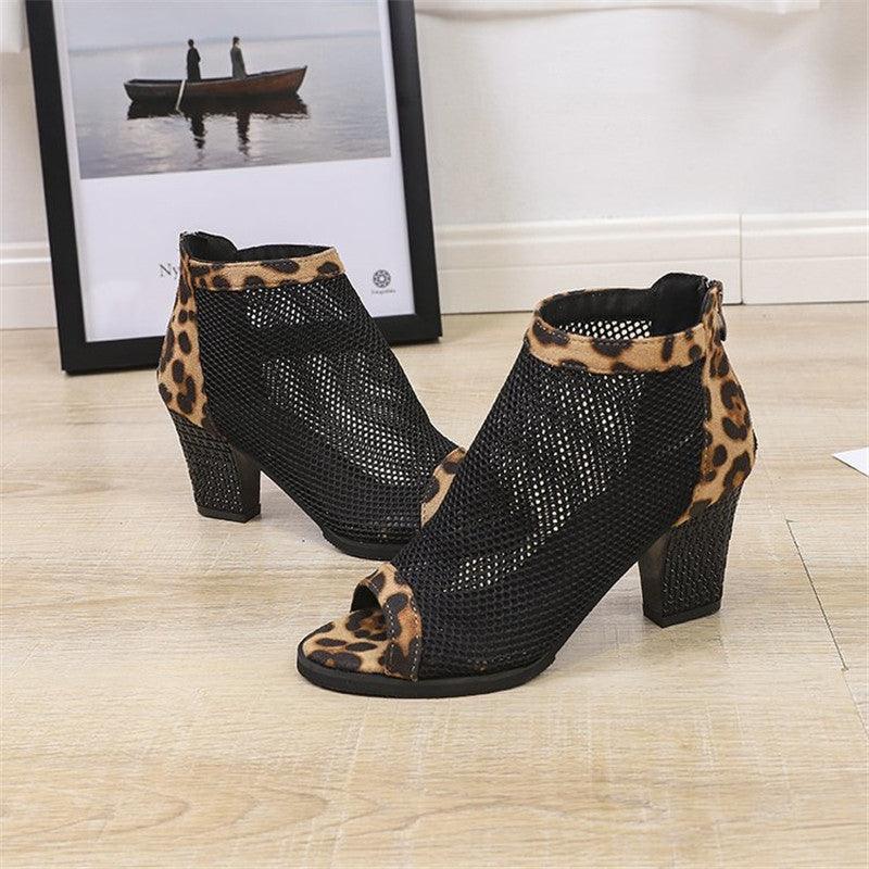 Thick leopard female sandals - HEPSIBAH SHOP