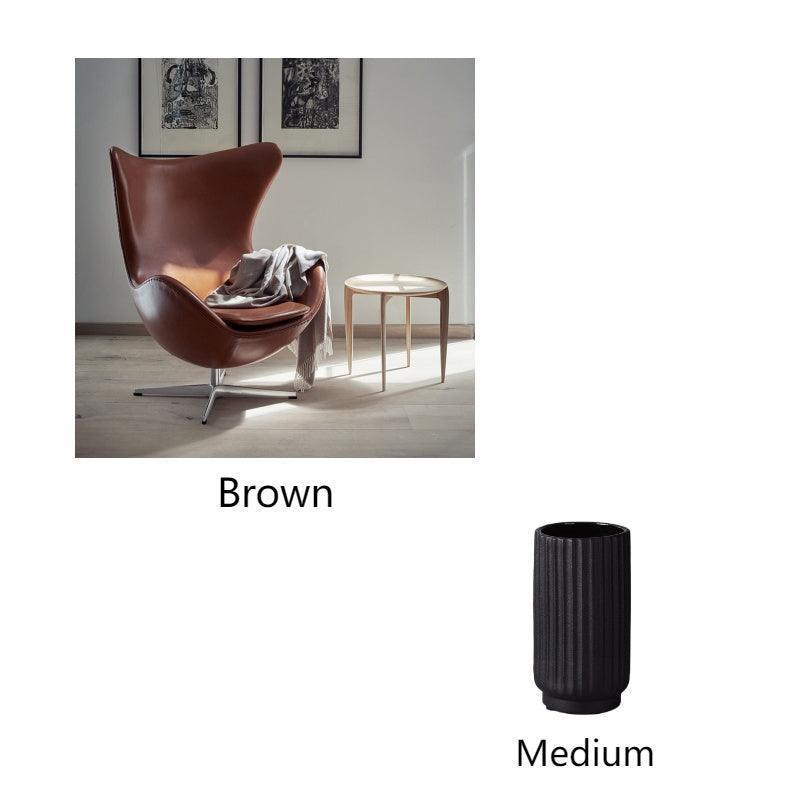 Living Room Fashion Study Swivel Eggshell Chair