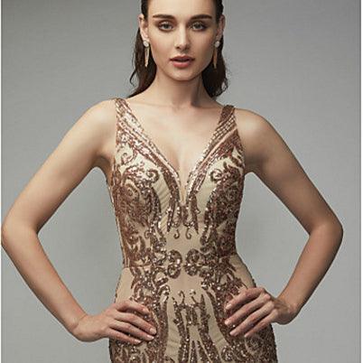 Gold Sequin High-End Dress Summer - HEPSIBAH SHOP