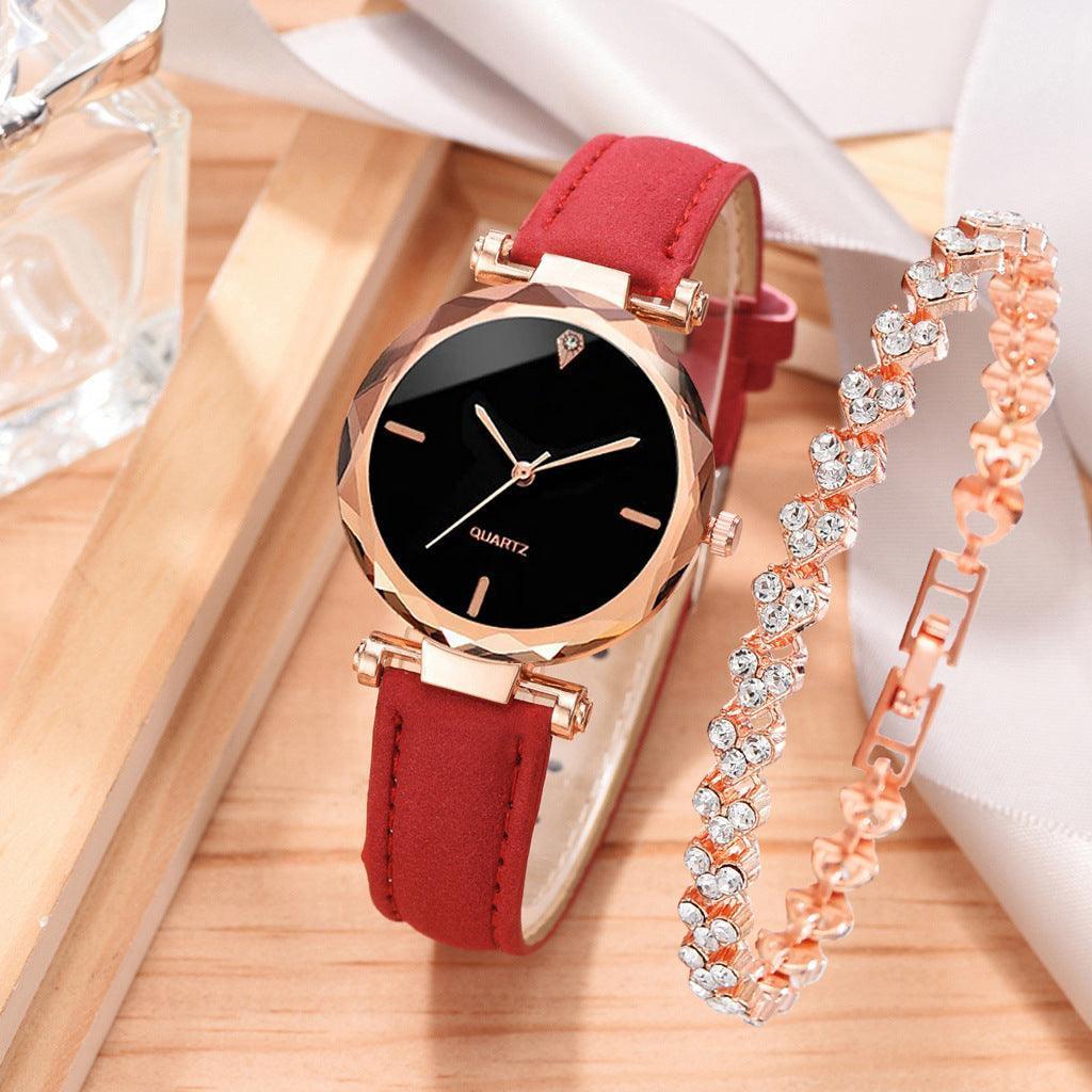 Simple Belt Quartz Watch Bracelet Suit - HEPSIBAH SHOP