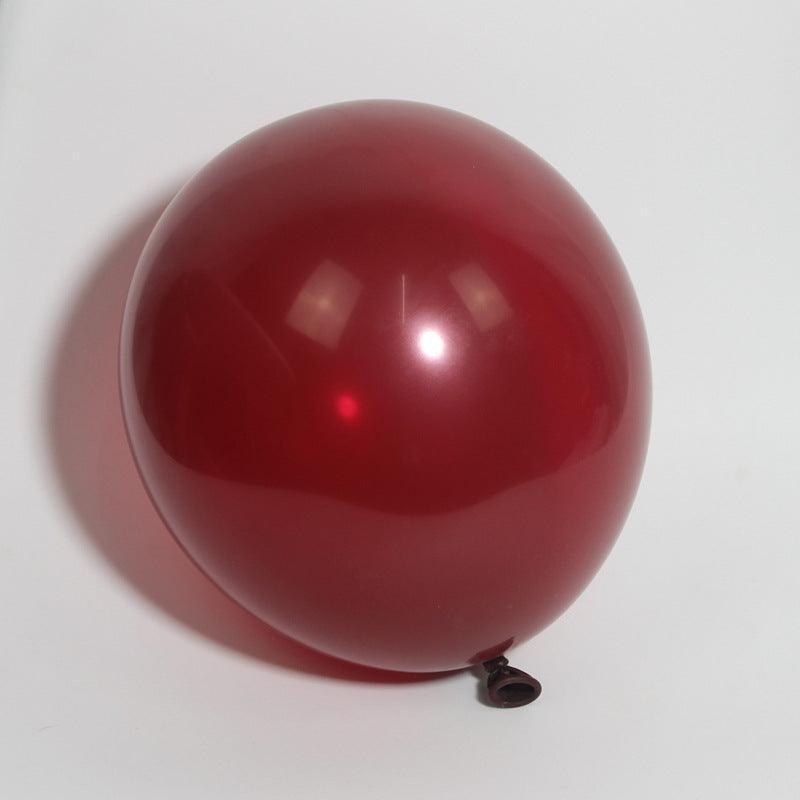 Burgundy Pearl Latex Helium Balloons Wine Red Party Globos - HEPSIBAH SHOP