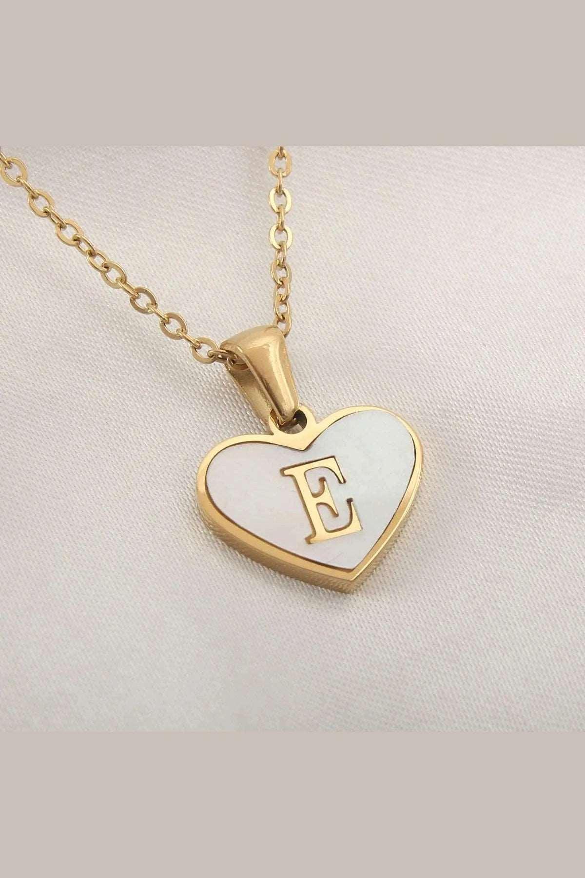 26 Letter Heart-shaped Necklace-HEPSIBAH SHOP