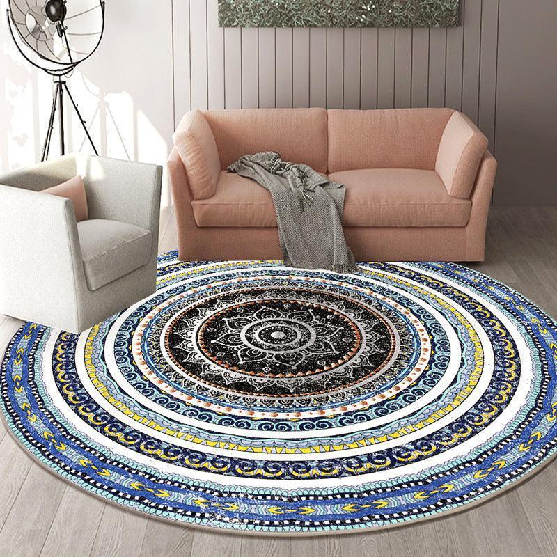 Round Stylish Living Room Rug