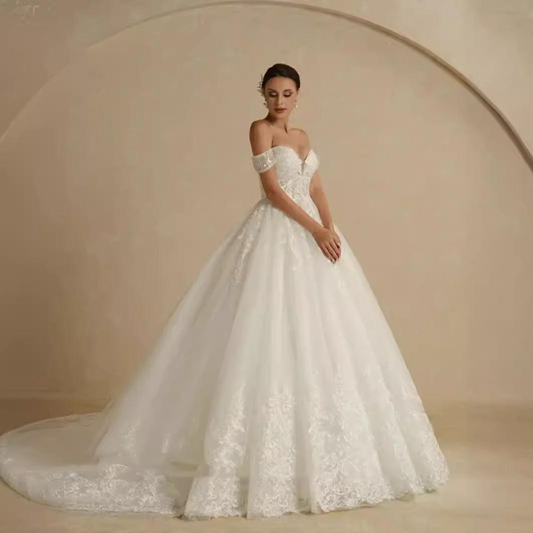 Off-shoulder Bridal Main Wedding Dress - HEPSIBAH SHOP