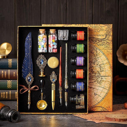 European Retro Feather Pen Gift Set - HEPSIBAH SHOP