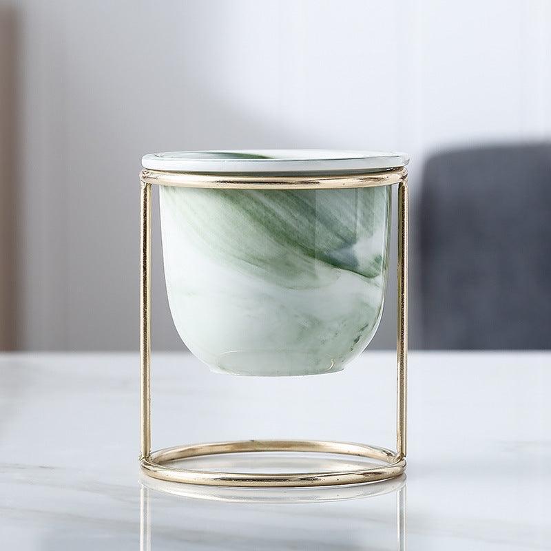 Marble ceramic flower pot - HEPSIBAH SHOP