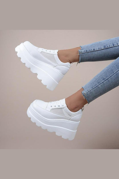 Women's Fashion Lace-up Thick Bottom Casual Daddy Shoes - HEPSIBAH SHOP