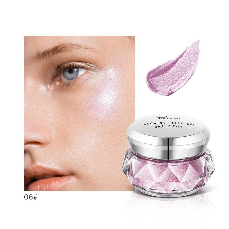 Face Highlighter Jelly Gel Mermaid Eyeshadow Glow Body Glitte - HEPSIBAH SHOP