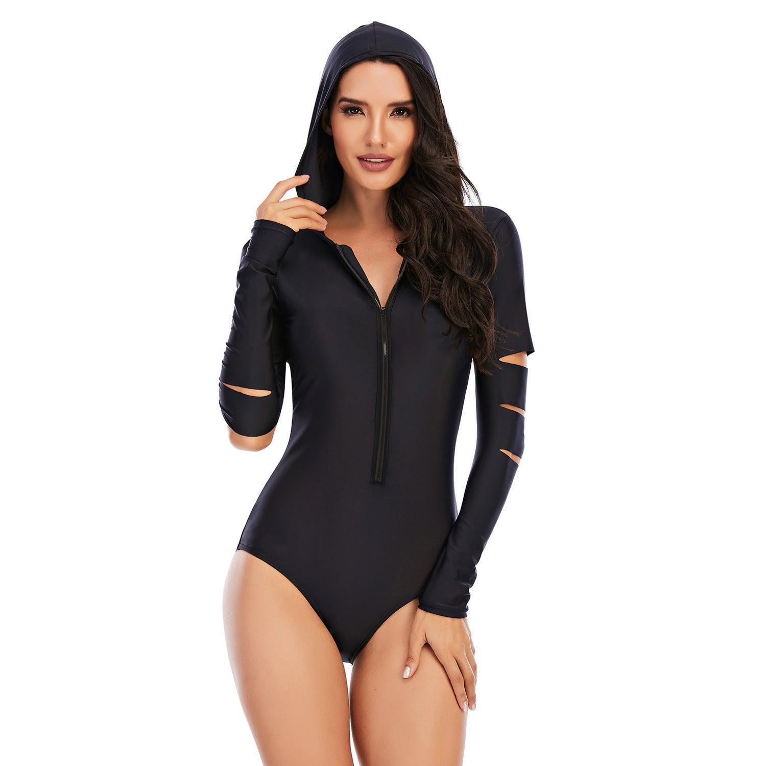 One-piece long-sleeved surfing swimsuit - HEPSIBAH SHOP