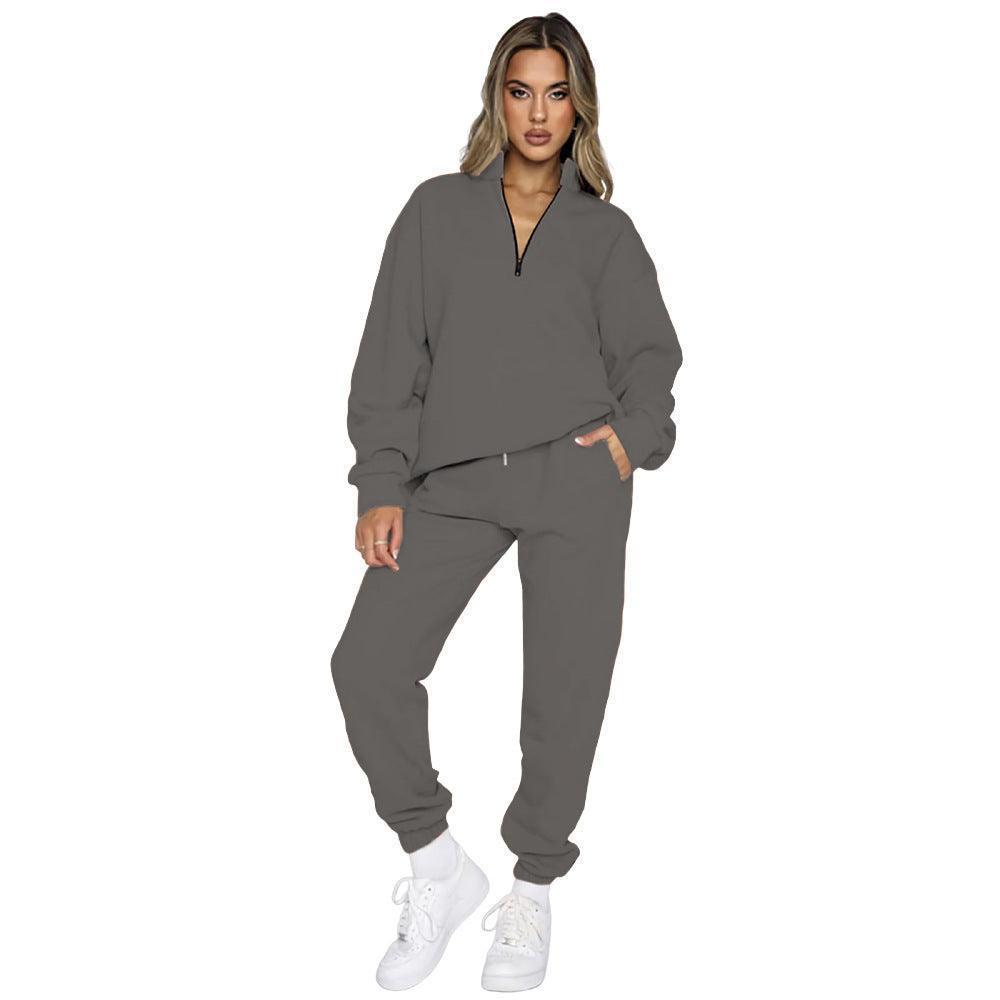 Women's Fashion Zipper Sweater Two-piece Set - HEPSIBAH SHOP