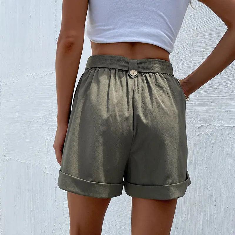 Fashion Summer Women's Casual Green Shorts - HEPSIBAH SHOP