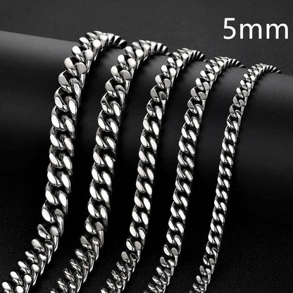 Stainless Steel Four Sides Cuban Chain - HEPSIBAH SHOP