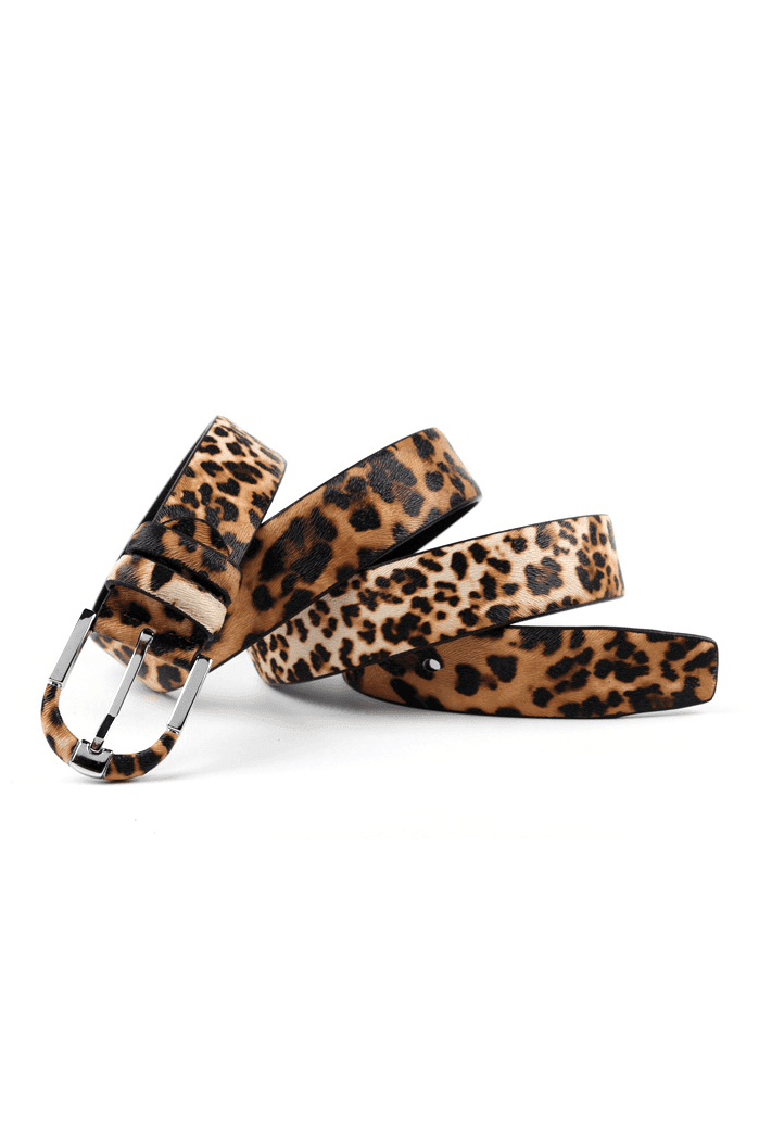 Women's Leopard Leather Belt - HEPSIBAH SHOP