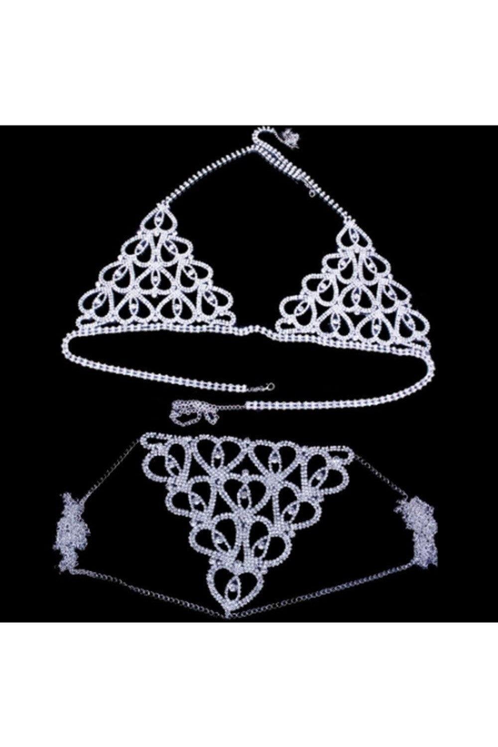 Rhinestone Love Bikini - HEPSIBAH SHOP