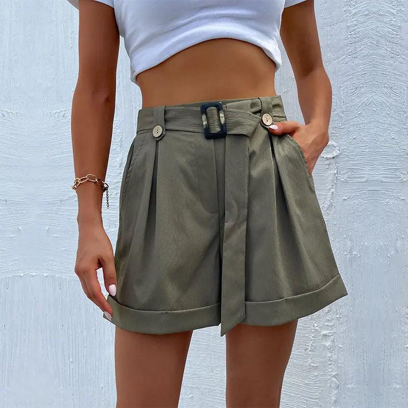 Fashion Summer Women's Casual Green Shorts - HEPSIBAH SHOP