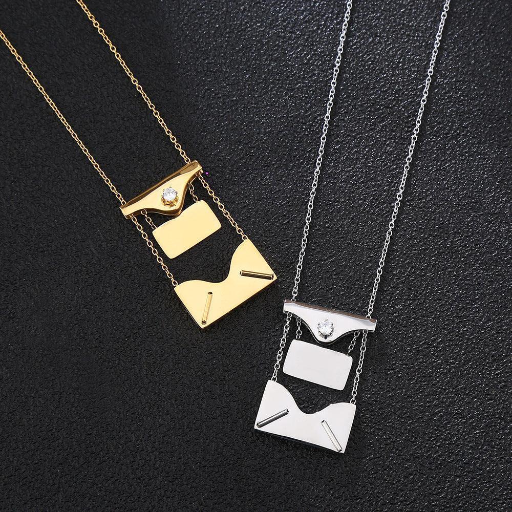 Pullout Envelope Couple Necklace DIY Personalization - HEPSIBAH SHOP