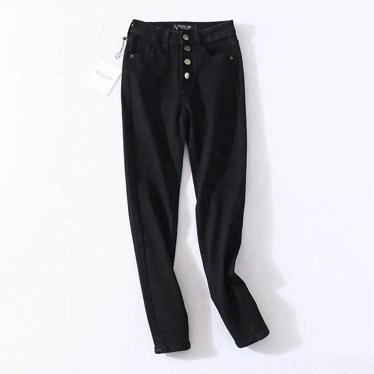 Four button high-rise jeans - HEPSIBAH SHOP