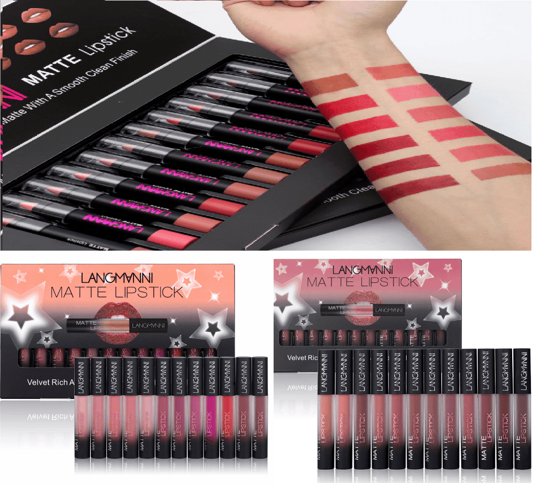 Matte Lipstick Waterproof Long-lasting - HEPSIBAH SHOP