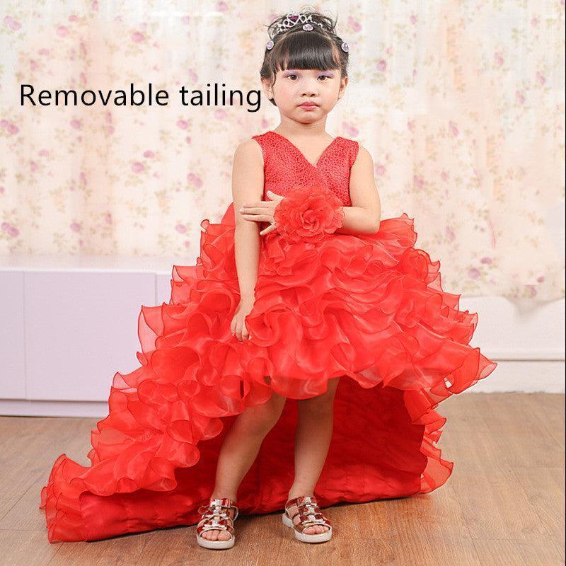 Trailing dress flower girl tuxedo small dress - HEPSIBAH SHOP