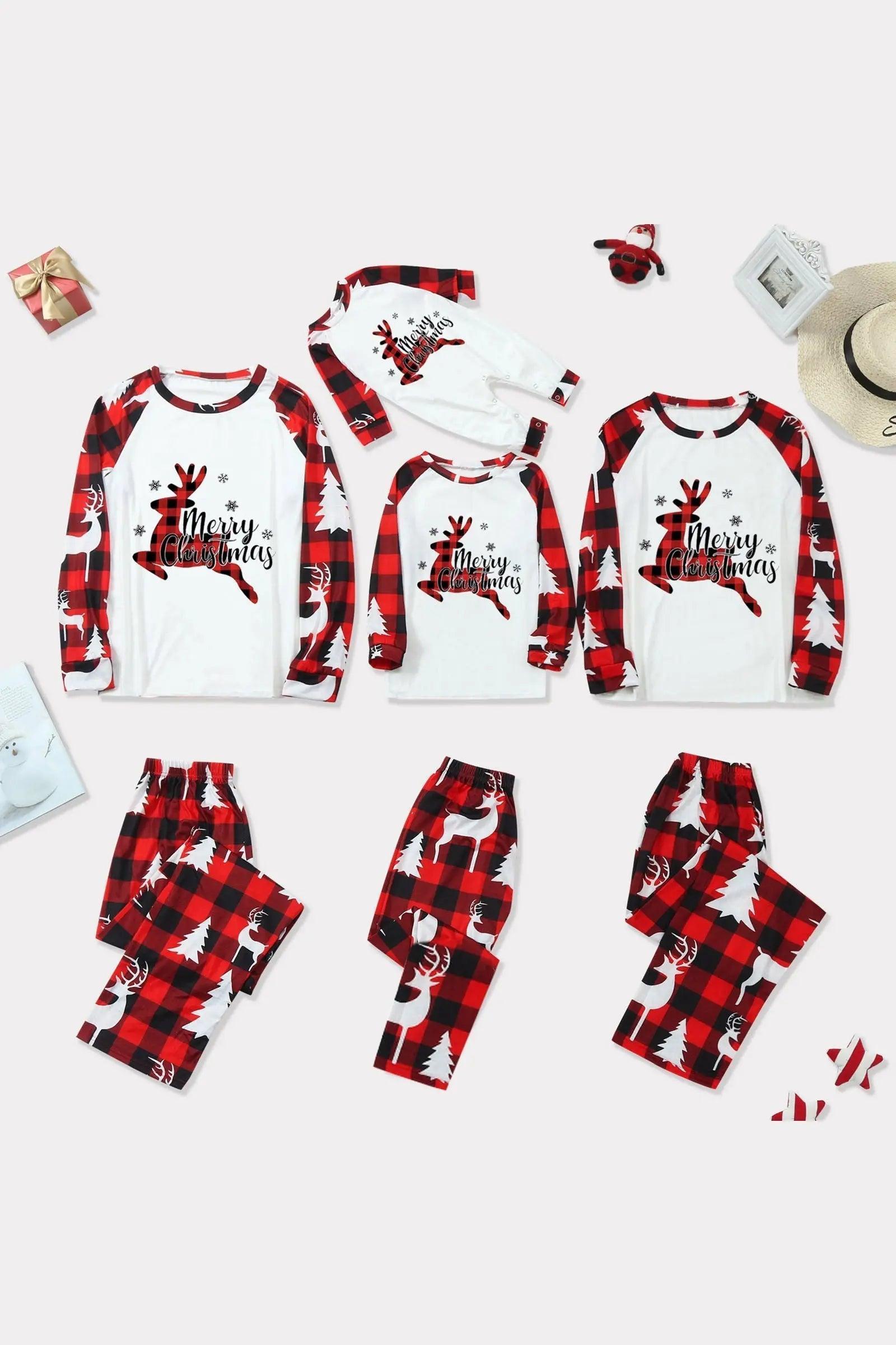 Christmas Tree Print Pajamas Parent-child Set - HEPSIBAH SHOP