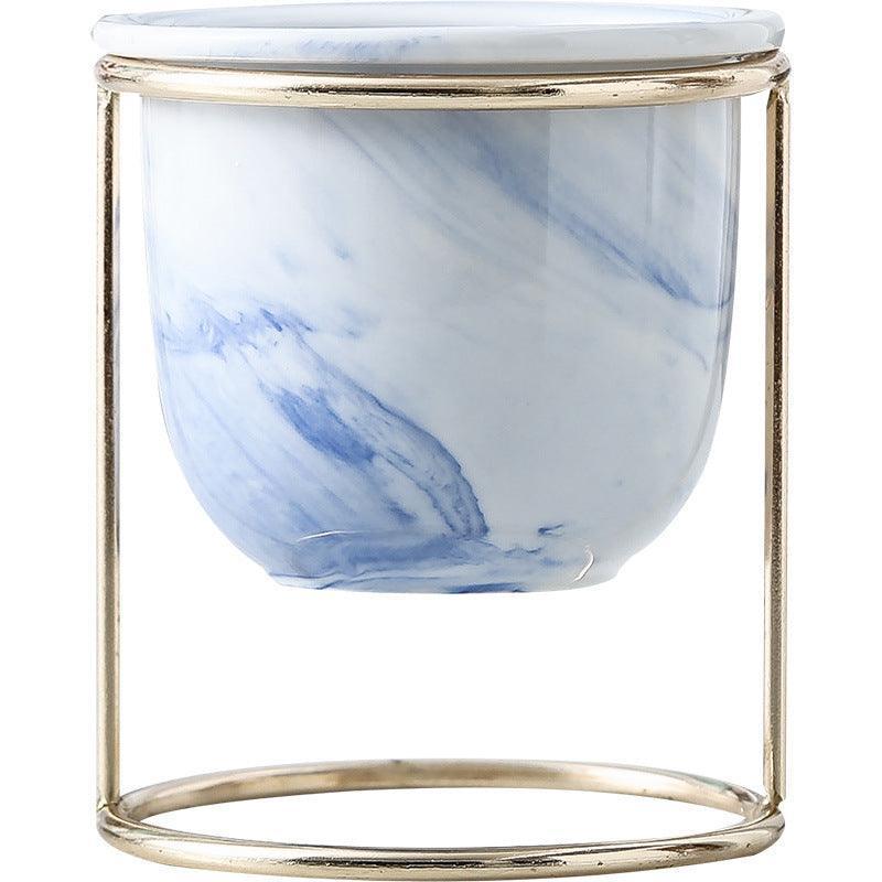 Marble ceramic flower pot - HEPSIBAH SHOP