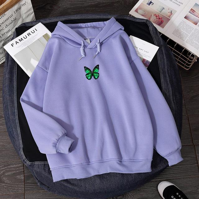 Butterfly print hoodie - HEPSIBAH SHOP