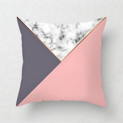 Pink Geometric Abstract Decorative Pillows Case