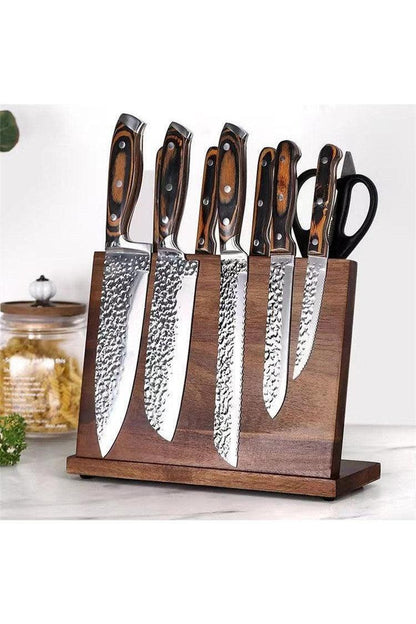 Solid Wood Magnetic Knife Holder Kitchen Creative Multifunctional Storage