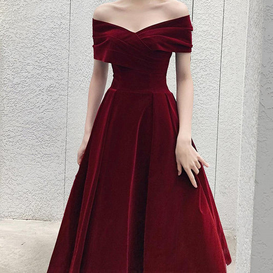 Bride Wine Red Woman Dress - HEPSIBAH SHOP