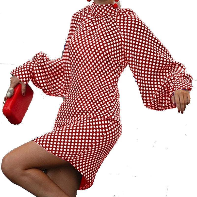 New Fashion Polka-dot Print Dresses For Spring And Autumn - HEPSIBAH SHOP