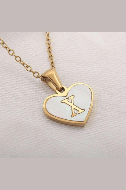 26 Letter Heart-shaped Necklace - HEPSIBAH SHOP