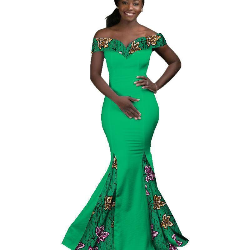 African Women Dress Wax Print Fashion Ankara - HEPSIBAH SHOP