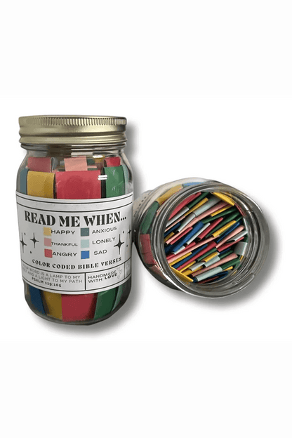 Handmade 67 Color-coded Bible Verse Jar - HEPSIBAH SHOP