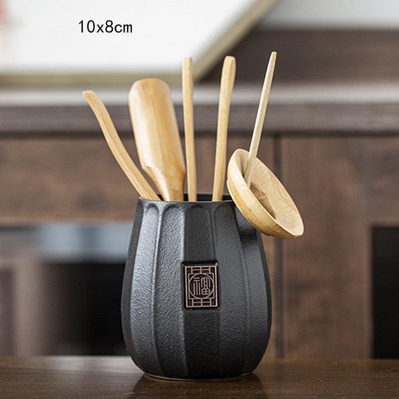 Ebony Wood Tea Ceremony Six Gentlemen Set Tea Art Accessories - HEPSIBAH SHOP