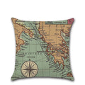 Navigation Series Map Pillow Cover