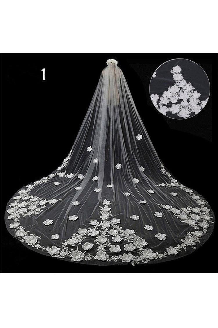 Wedding Dress Long Tail Luxury Super Fairy Wedding Veil - HEPSIBAH SHOP