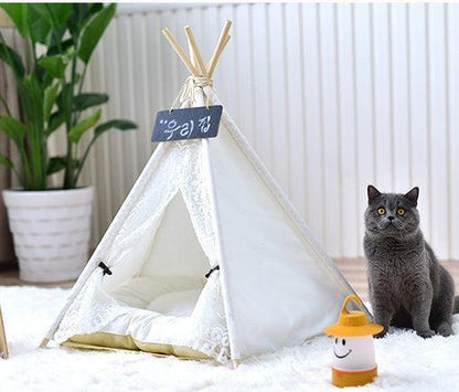 Small spotted tent cat kennel tent