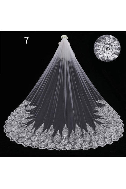 Wedding Dress Long Tail Luxury Super Fairy Wedding Veil - HEPSIBAH SHOP