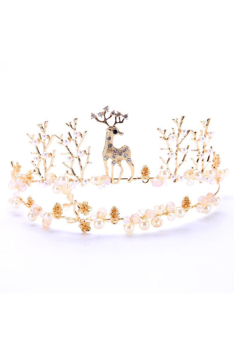 Fawn Crown Golden Animal Wedding Accessories - HEPSIBAH SHOP