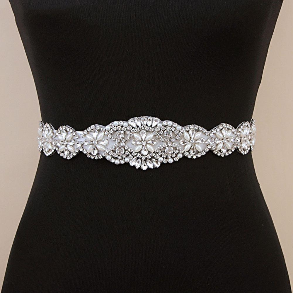 Bridal wedding belt with rhinestone decoration - HEPSIBAH SHOP